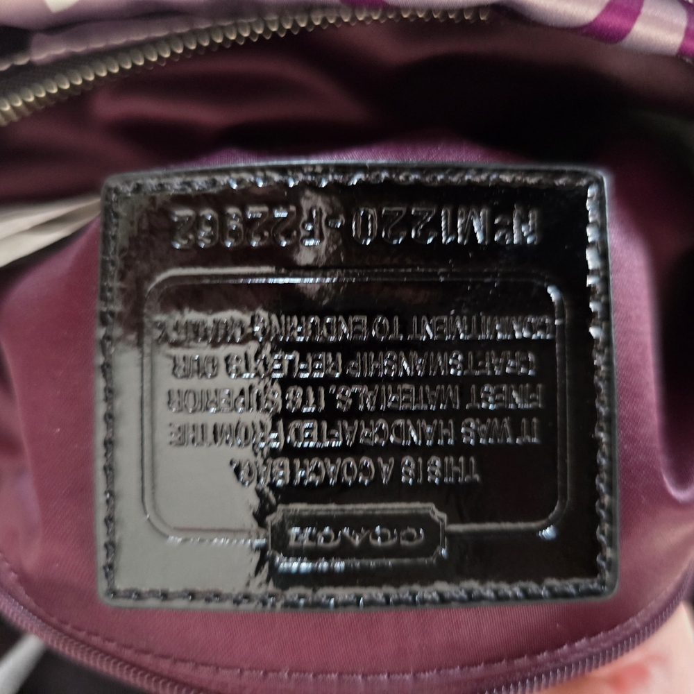 Coach Women's Purple and Black Tote Bag - Picture 6 of 7